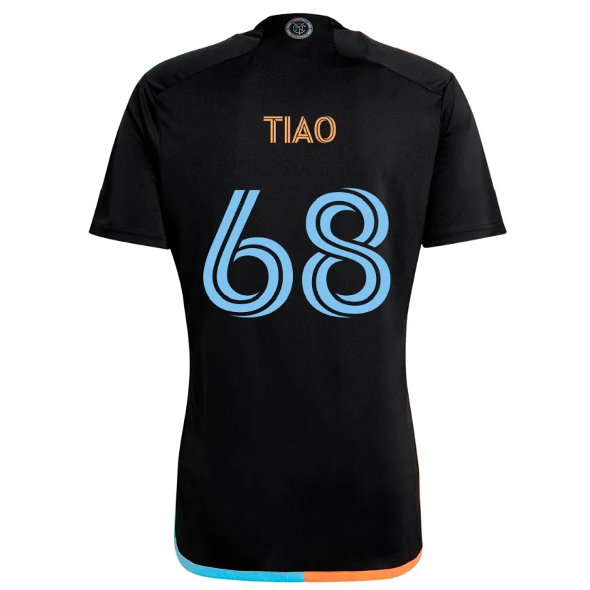 Danxen Kinder Christopher Tiao #68 Schwarz Orange Blau Auswärtstrikot Trikot 2024/25 T-Shirt Schweiz