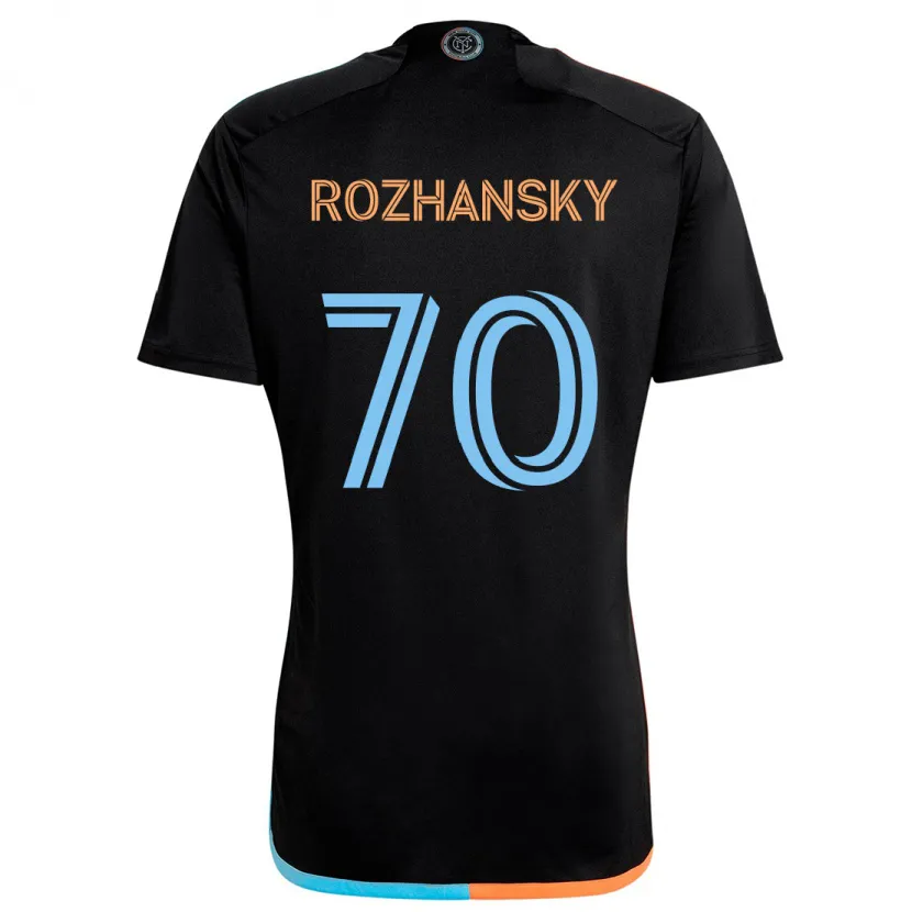 Danxen Kinder Jake Rozhansky #70 Schwarz Orange Blau Auswärtstrikot Trikot 2024/25 T-Shirt Schweiz