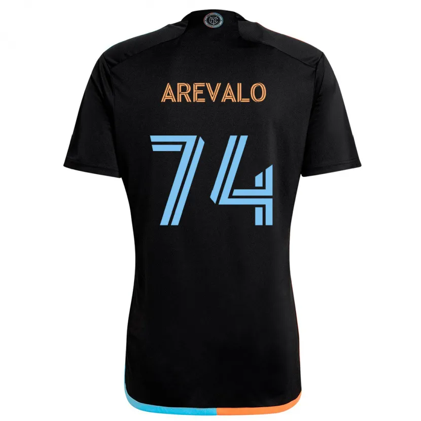 Danxen Kinder Ronny Arévalo #74 Schwarz Orange Blau Auswärtstrikot Trikot 2024/25 T-Shirt Schweiz