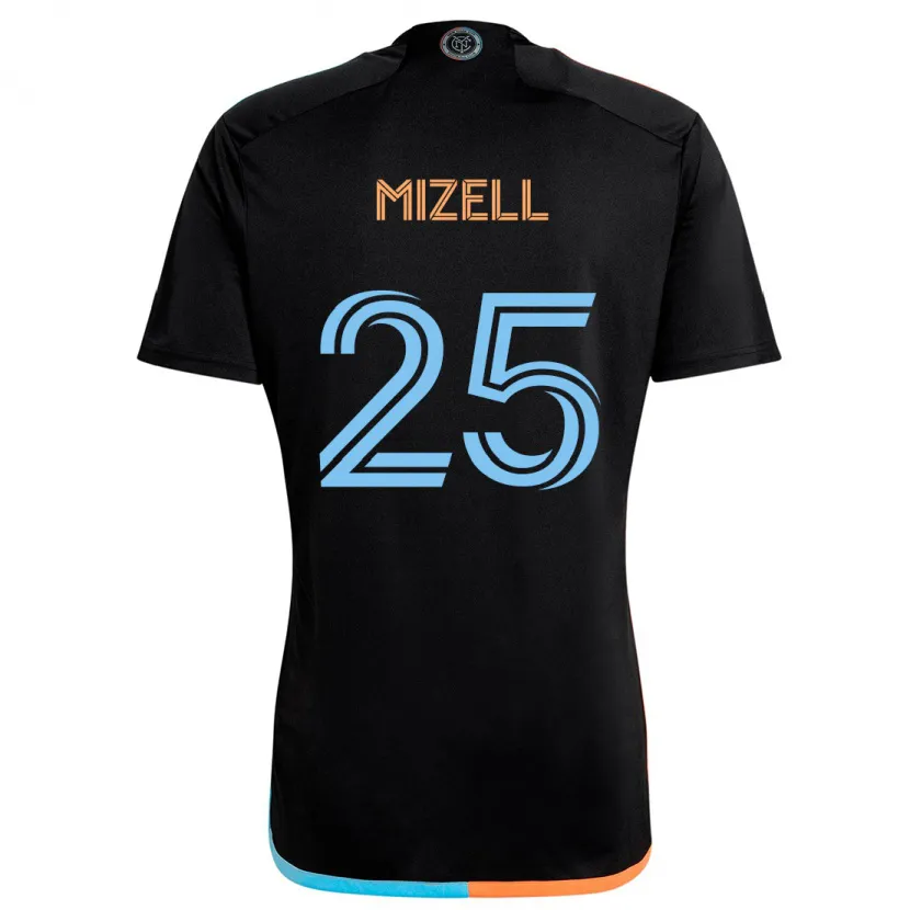 Danxen Kinder Cody Mizell #25 Schwarz Orange Blau Auswärtstrikot Trikot 2024/25 T-Shirt Schweiz