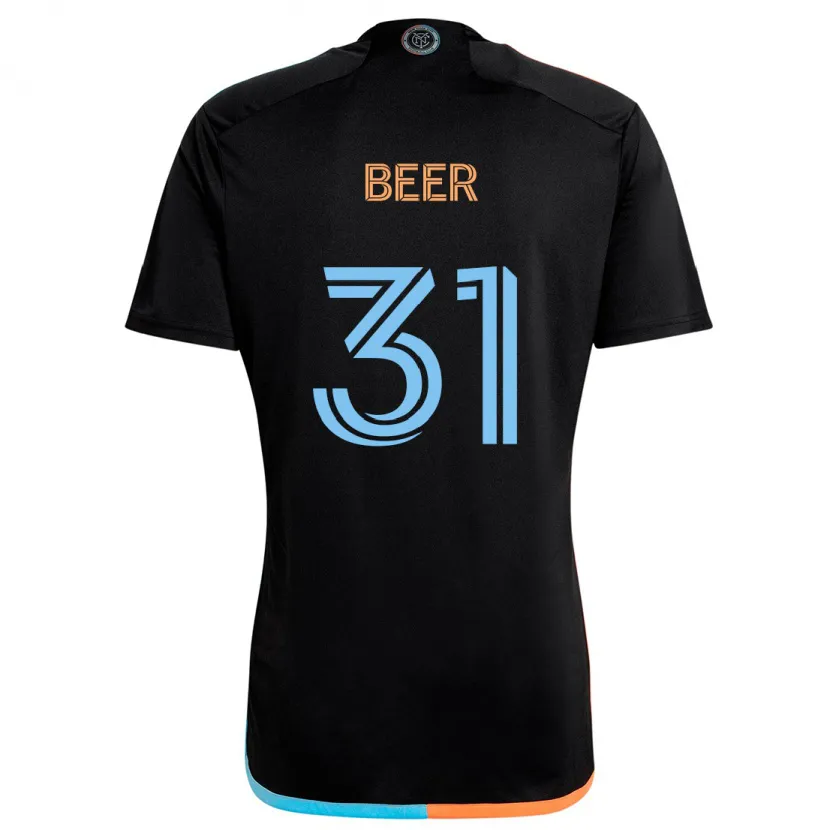 Danxen Kinder Jack Beer #31 Schwarz Orange Blau Auswärtstrikot Trikot 2024/25 T-Shirt Schweiz