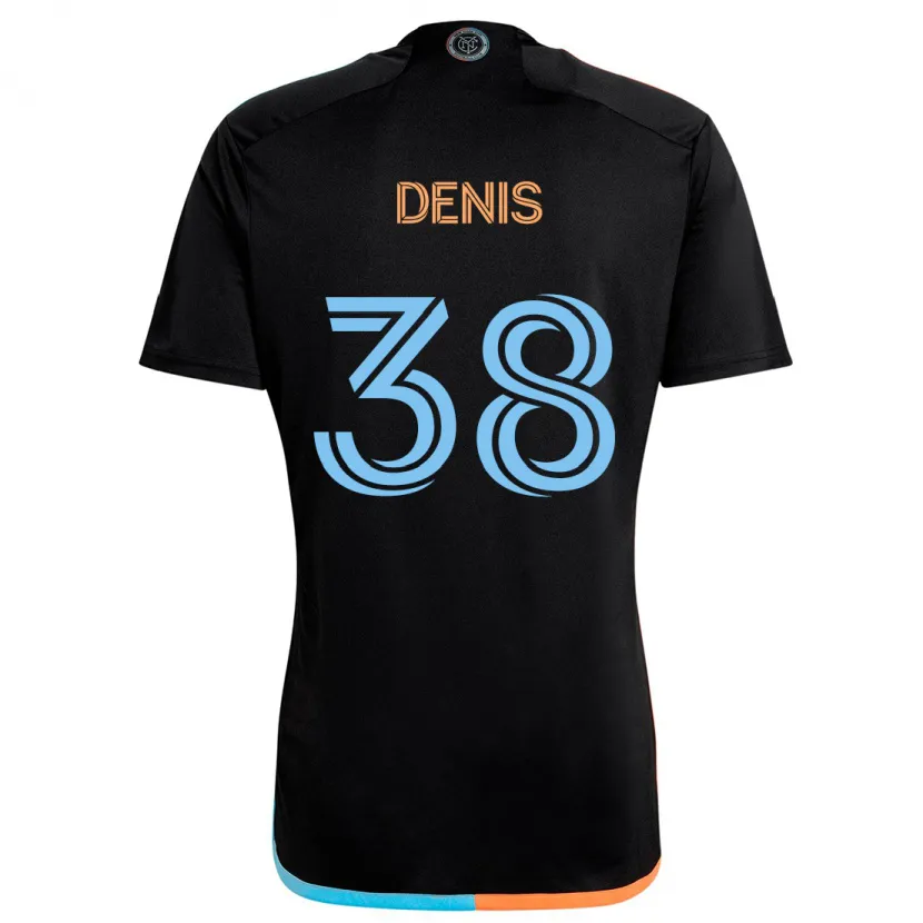 Danxen Kinder John Denis #38 Schwarz Orange Blau Auswärtstrikot Trikot 2024/25 T-Shirt Schweiz