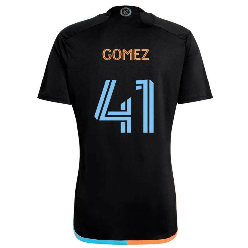 Danxen Kinder Julián Gómez #41 Schwarz Orange Blau Auswärtstrikot Trikot 2024/25 T-Shirt Schweiz