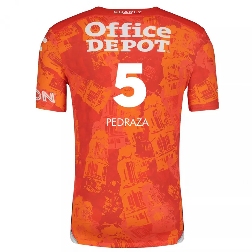 Danxen Kinder Pedro Pedraza #5 Orange Weiß Auswärtstrikot Trikot 2024/25 T-Shirt Schweiz