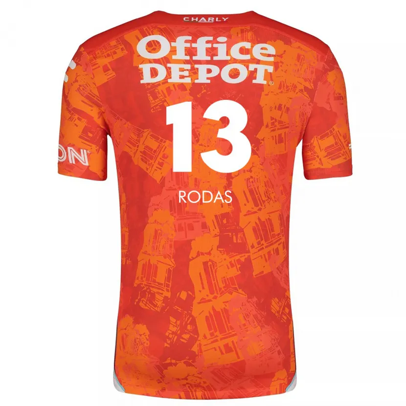 Danxen Kinder Carlos Rodas #13 Orange Weiß Auswärtstrikot Trikot 2024/25 T-Shirt Schweiz