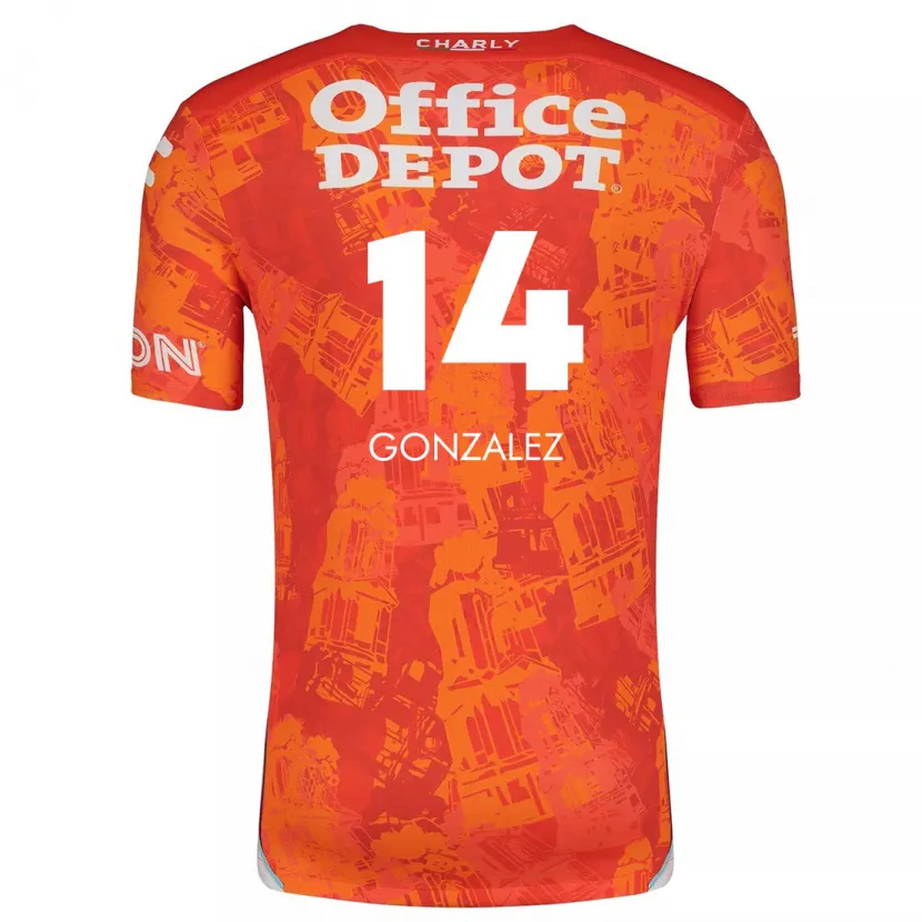 Danxen Kinder Arturo González #14 Orange Weiß Auswärtstrikot Trikot 2024/25 T-Shirt Schweiz