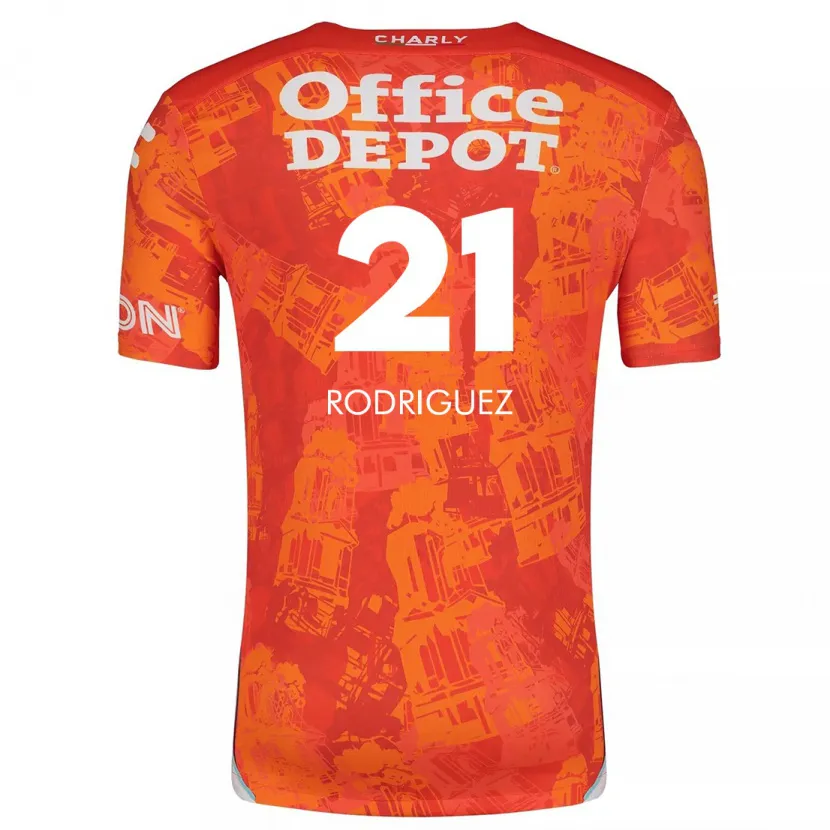 Danxen Kinder Valentín Rodríguez #21 Orange Weiß Auswärtstrikot Trikot 2024/25 T-Shirt Schweiz