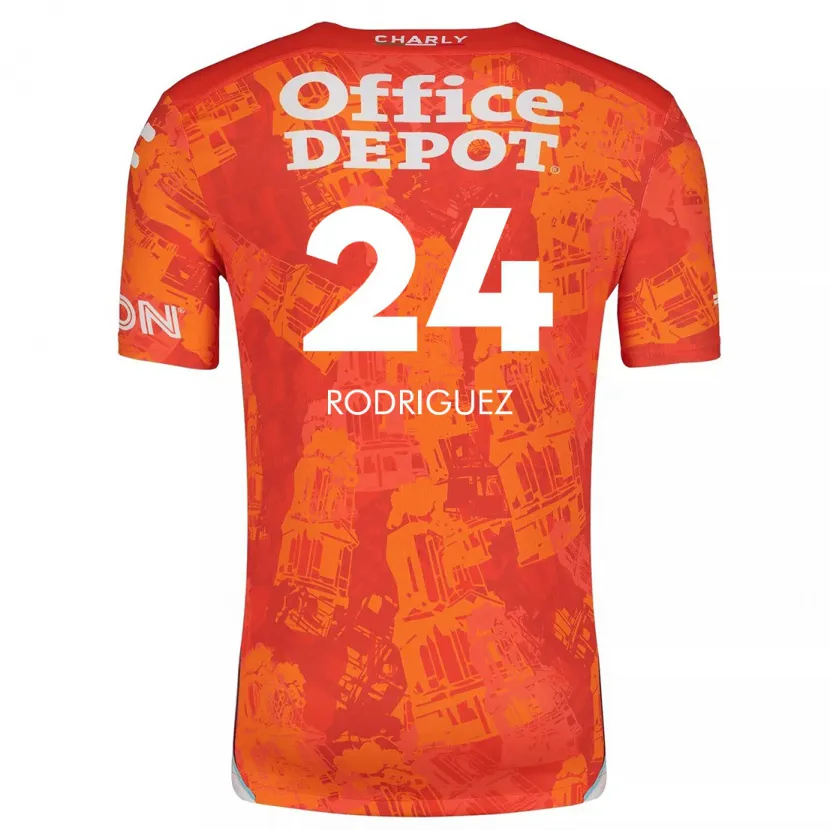 Danxen Kinder Luis Rodríguez #24 Orange Weiß Auswärtstrikot Trikot 2024/25 T-Shirt Schweiz