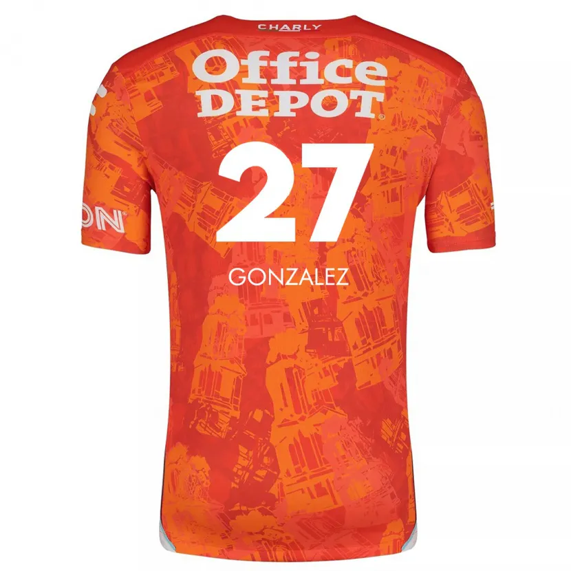 Danxen Kinder Owen González #27 Orange Weiß Auswärtstrikot Trikot 2024/25 T-Shirt Schweiz