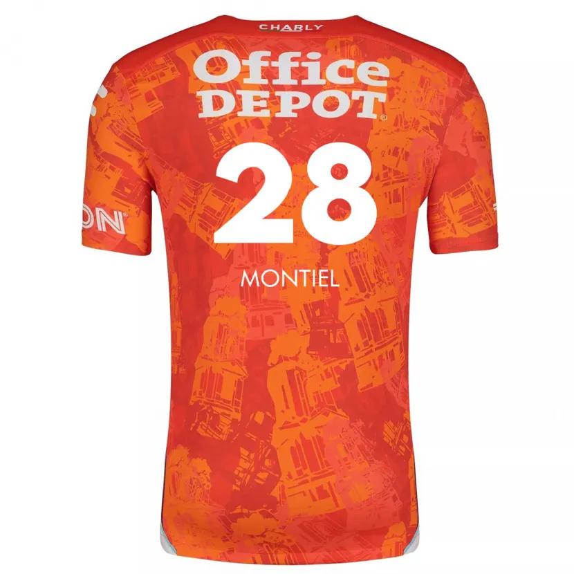 Danxen Kinder Elías Montiel #28 Orange Weiß Auswärtstrikot Trikot 2024/25 T-Shirt Schweiz