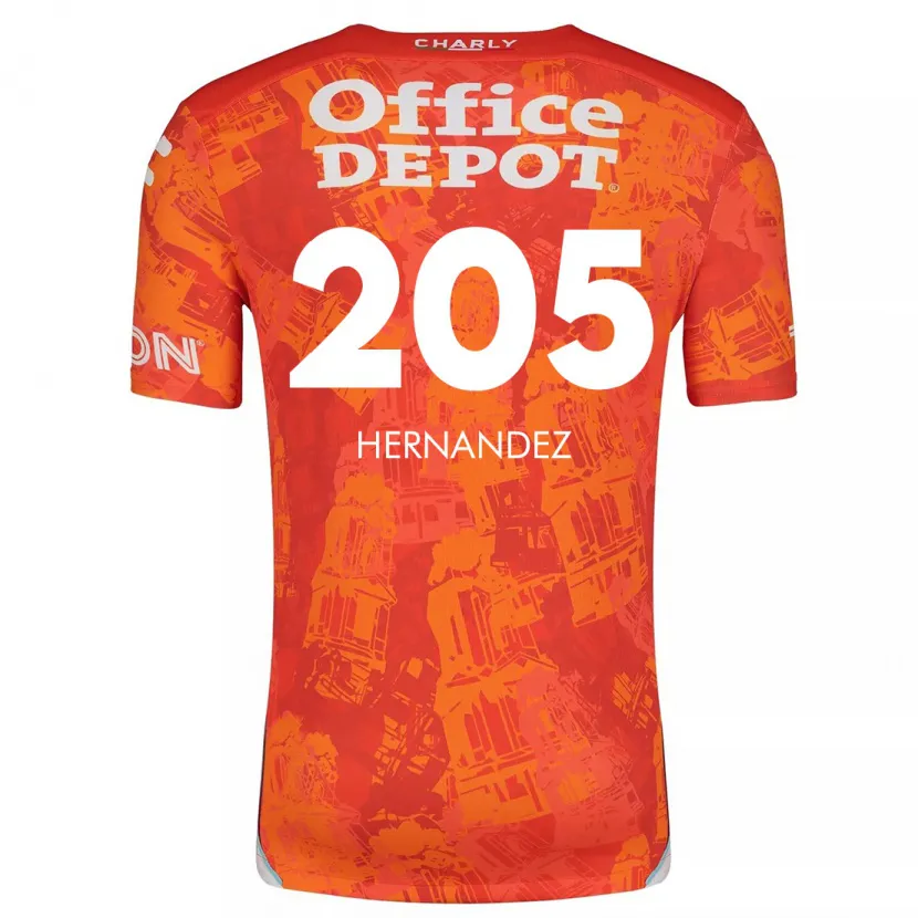 Danxen Kinder Sergio Hernández #205 Orange Weiß Auswärtstrikot Trikot 2024/25 T-Shirt Schweiz