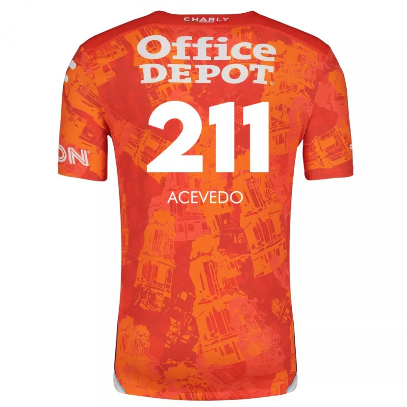 Danxen Kinder Gerardo Acevedo #211 Orange Weiß Auswärtstrikot Trikot 2024/25 T-Shirt Schweiz