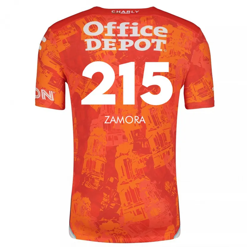 Danxen Kinder Yahir Zamora #215 Orange Weiß Auswärtstrikot Trikot 2024/25 T-Shirt Schweiz