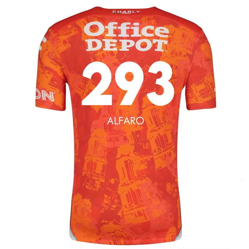 Danxen Kinder Cristóbal Alfaro #293 Orange Weiß Auswärtstrikot Trikot 2024/25 T-Shirt Schweiz