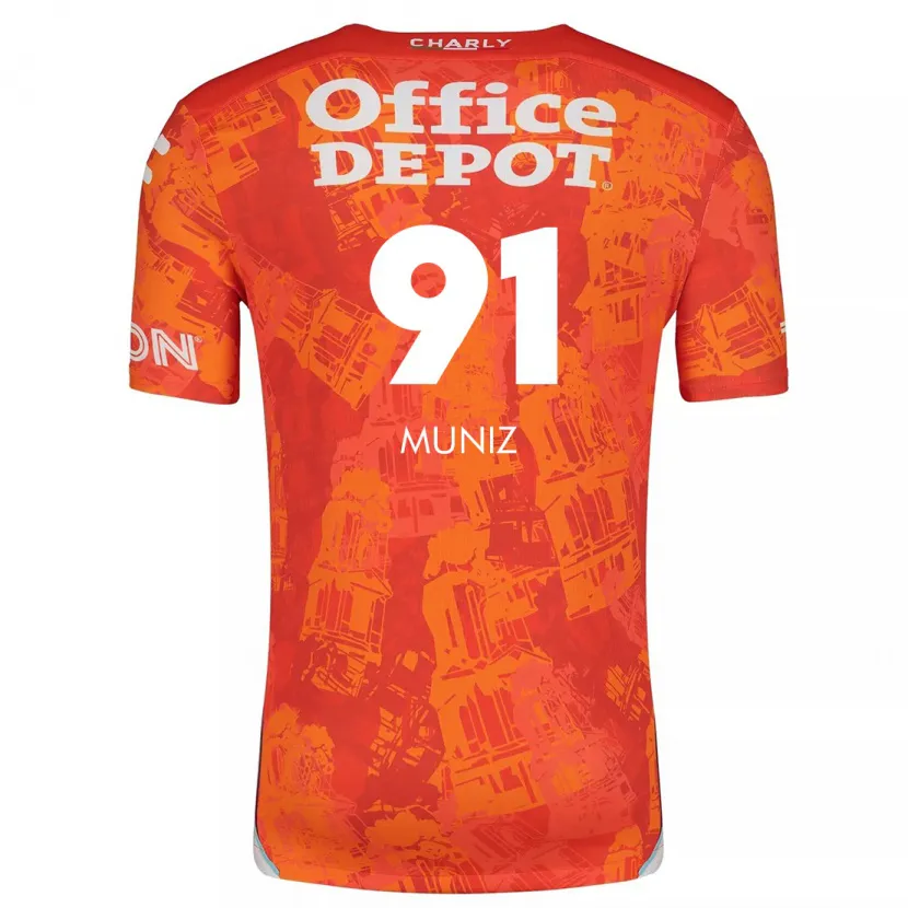 Danxen Kinder Brandon Muñiz #91 Orange Weiß Auswärtstrikot Trikot 2024/25 T-Shirt Schweiz