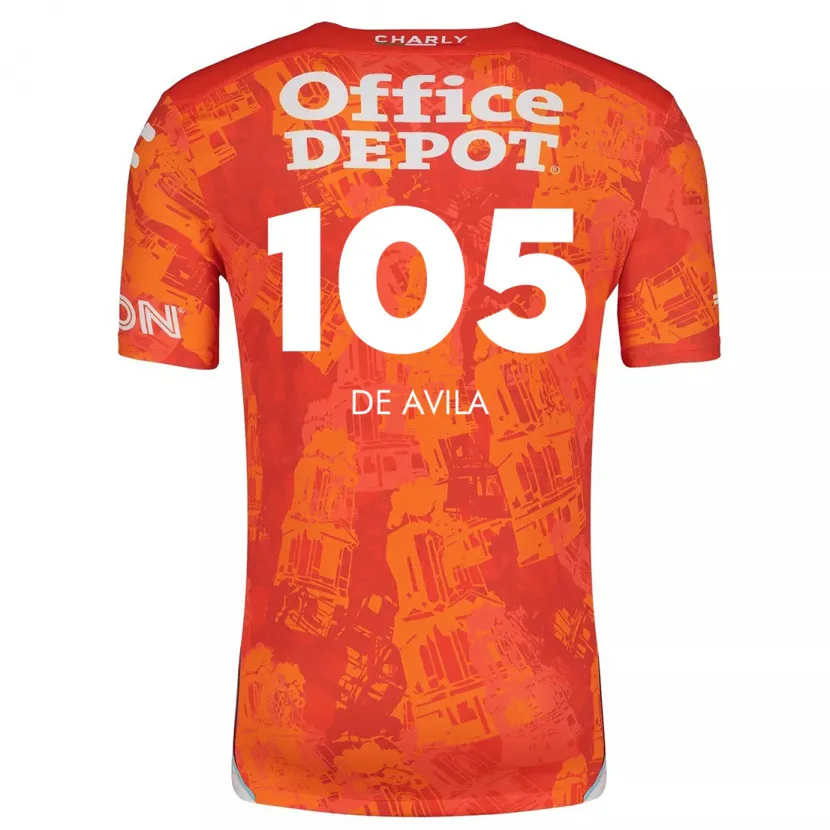 Danxen Kinder José De Ávila #105 Orange Weiß Auswärtstrikot Trikot 2024/25 T-Shirt Schweiz