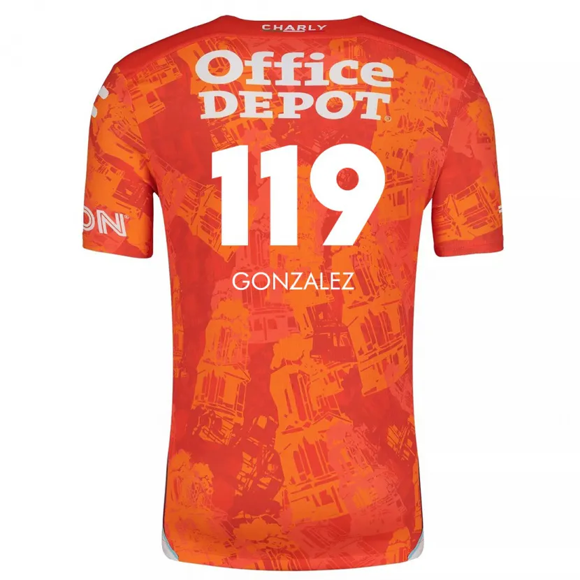 Danxen Kinder Juan González #119 Orange Weiß Auswärtstrikot Trikot 2024/25 T-Shirt Schweiz