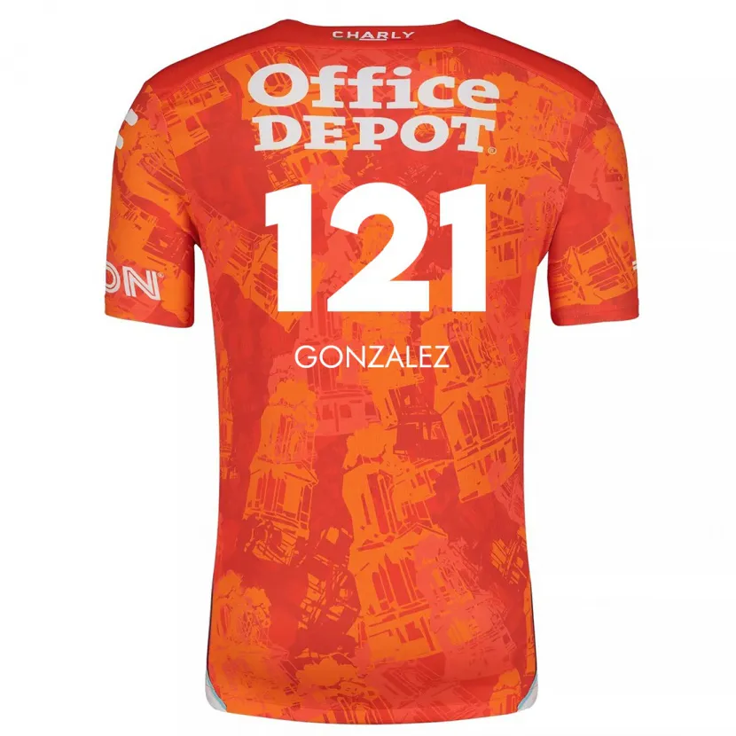 Danxen Kinder Cristian González #121 Orange Weiß Auswärtstrikot Trikot 2024/25 T-Shirt Schweiz