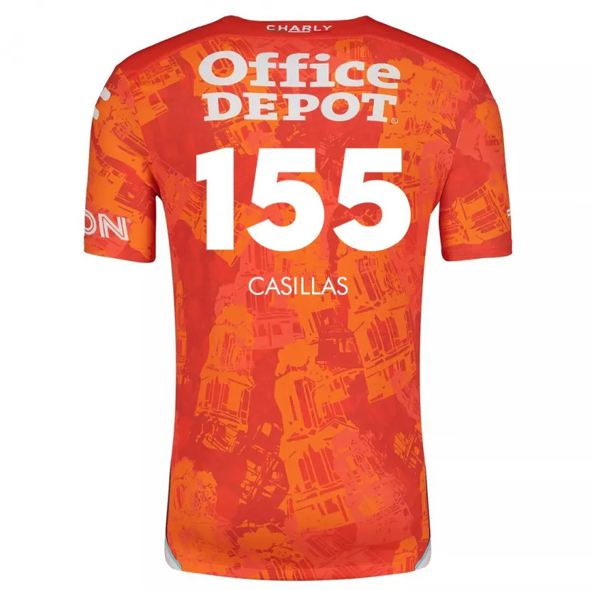 Danxen Kinder Johan Casillas #155 Orange Weiß Auswärtstrikot Trikot 2024/25 T-Shirt Schweiz