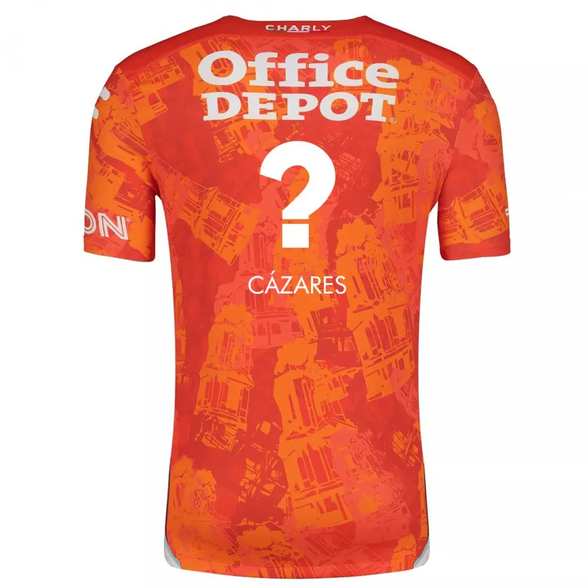 Danxen Kinder Dimas Cázares #0 Orange Weiß Auswärtstrikot Trikot 2024/25 T-Shirt Schweiz