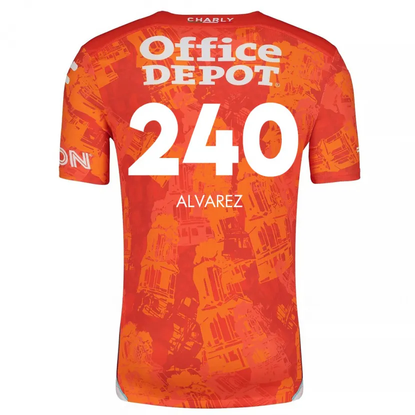 Danxen Kinder Gael Álvarez #240 Orange Weiß Auswärtstrikot Trikot 2024/25 T-Shirt Schweiz