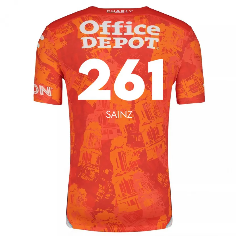 Danxen Kinder Diego Sáinz #261 Orange Weiß Auswärtstrikot Trikot 2024/25 T-Shirt Schweiz