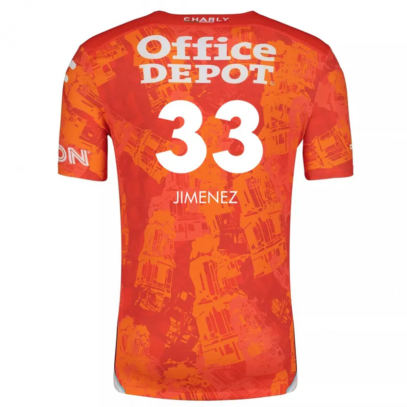 Danxen Kinder Stefani Jiménez #33 Orange Weiß Auswärtstrikot Trikot 2024/25 T-Shirt Schweiz