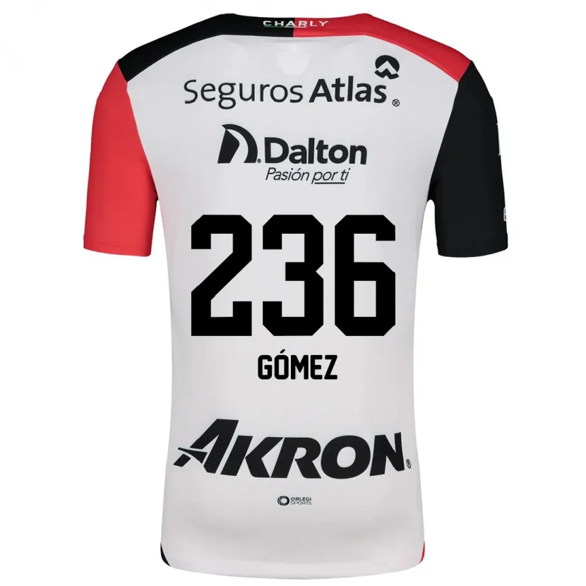 Danxen Kinder José Gómez #236 Weiß Rot Schwarz Auswärtstrikot Trikot 2024/25 T-Shirt Schweiz