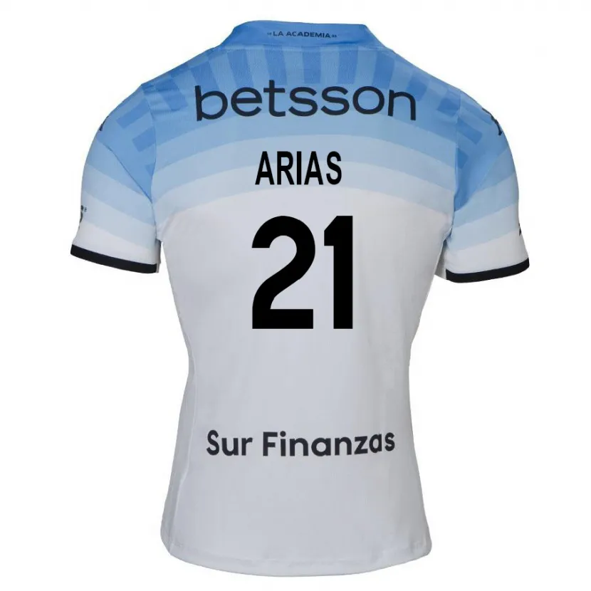 Danxen Kinder Gabriel Arias #21 Weiß Blau Schwarz Auswärtstrikot Trikot 2024/25 T-Shirt Schweiz