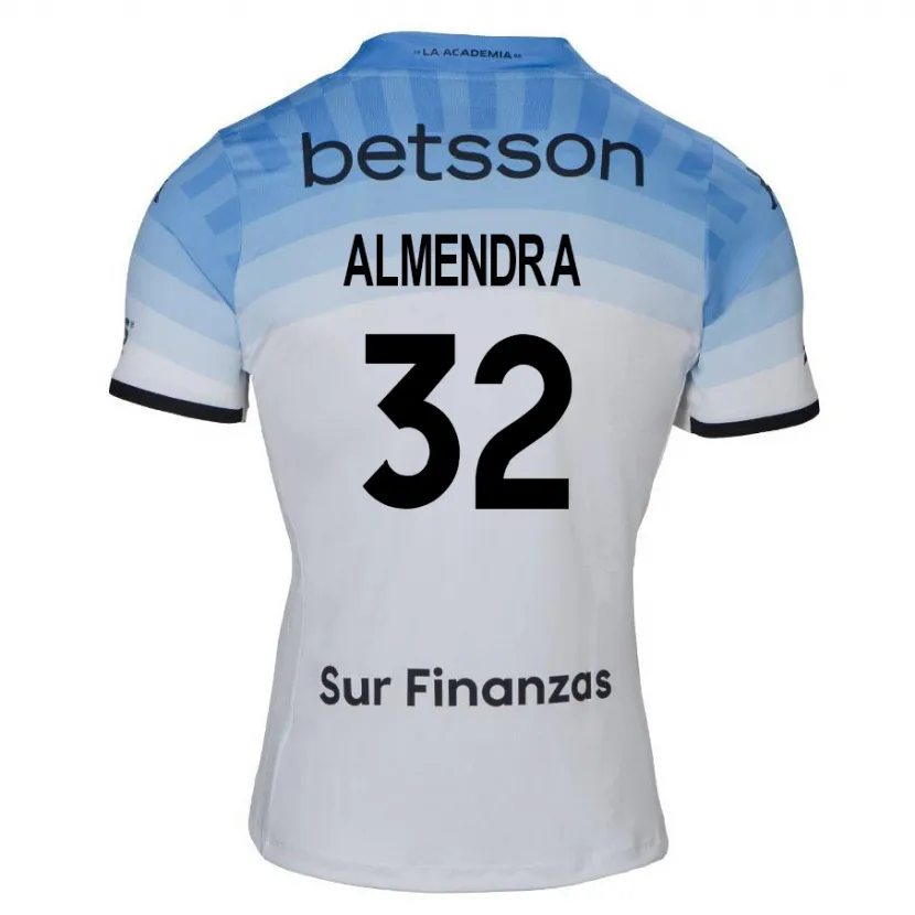 Danxen Kinder Agustín Almendra #32 Weiß Blau Schwarz Auswärtstrikot Trikot 2024/25 T-Shirt Schweiz