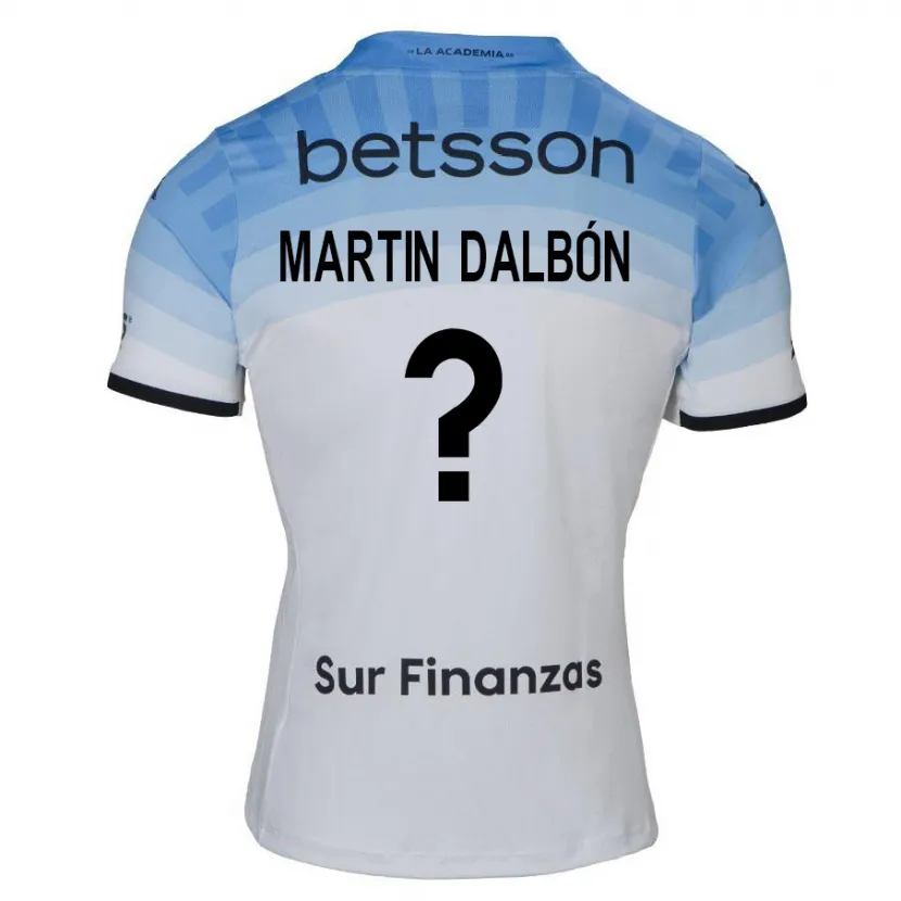 Danxen Kinder Juan Martin Dalbón #0 Weiß Blau Schwarz Auswärtstrikot Trikot 2024/25 T-Shirt Schweiz