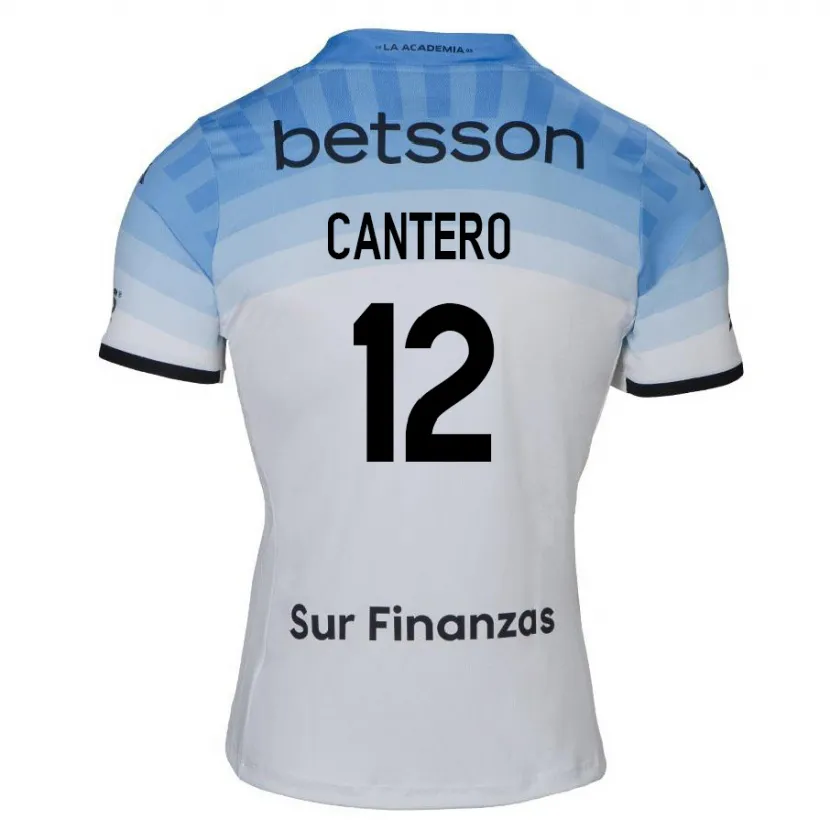 Danxen Kinder Milton Cantero #12 Weiß Blau Schwarz Auswärtstrikot Trikot 2024/25 T-Shirt Schweiz