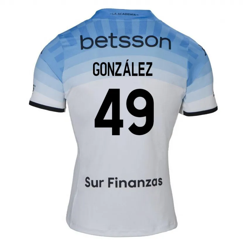 Danxen Kinder David González #49 Weiß Blau Schwarz Auswärtstrikot Trikot 2024/25 T-Shirt Schweiz