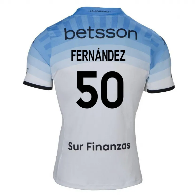 Danxen Kinder Román Fernández #50 Weiß Blau Schwarz Auswärtstrikot Trikot 2024/25 T-Shirt Schweiz