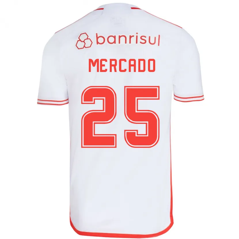 Danxen Kinder Gabriel Mercado #25 Weiß Rot Auswärtstrikot Trikot 2024/25 T-Shirt Schweiz