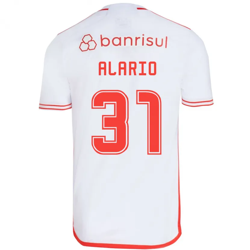 Danxen Kinder Lucas Alario #31 Weiß Rot Auswärtstrikot Trikot 2024/25 T-Shirt Schweiz