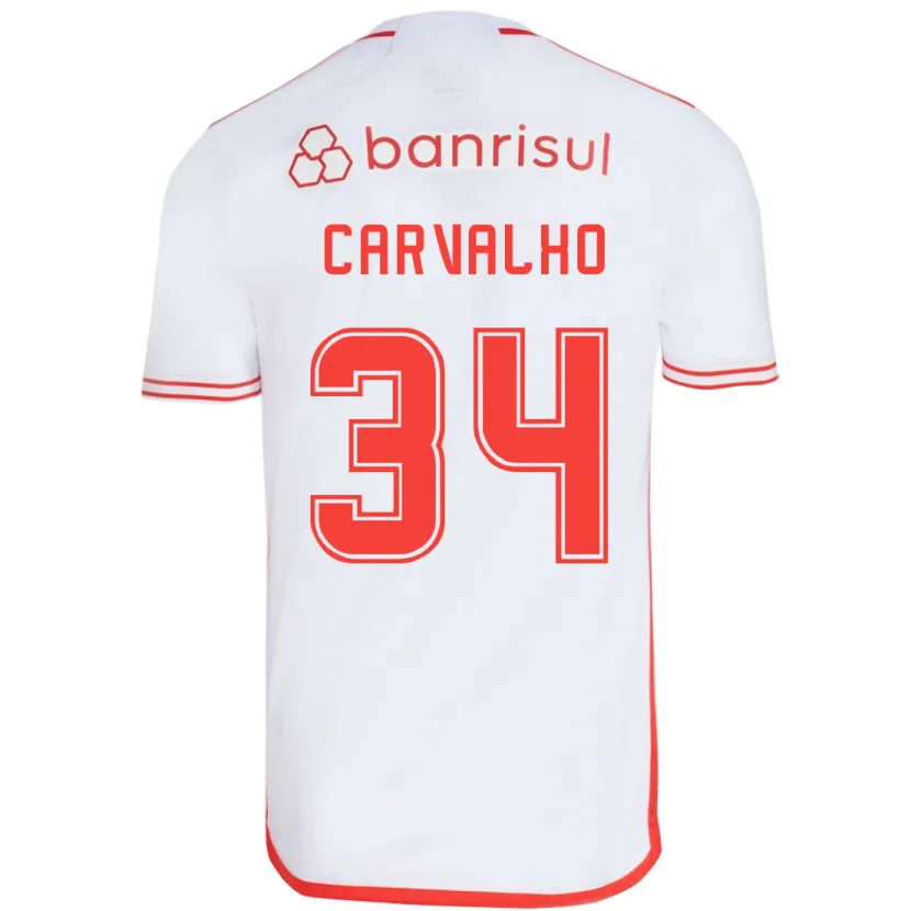 Danxen Kinder Gabriel Carvalho #34 Weiß Rot Auswärtstrikot Trikot 2024/25 T-Shirt Schweiz