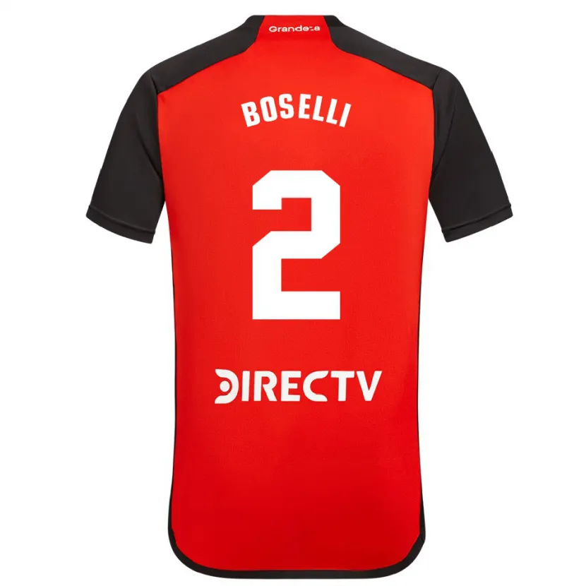 Danxen Kinder Sebastián Boselli #2 Rot Schwarz Weiß Auswärtstrikot Trikot 2024/25 T-Shirt Schweiz