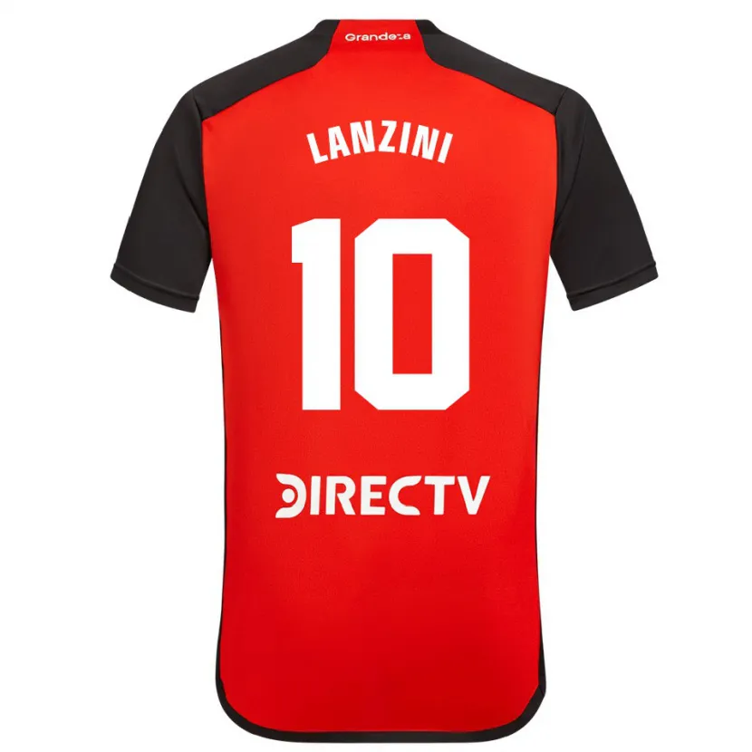 Danxen Kinder Manuel Lanzini #10 Rot Schwarz Weiß Auswärtstrikot Trikot 2024/25 T-Shirt Schweiz