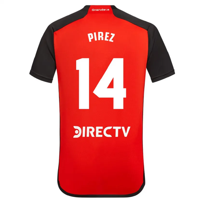 Danxen Kinder Leandro González Pírez #14 Rot Schwarz Weiß Auswärtstrikot Trikot 2024/25 T-Shirt Schweiz