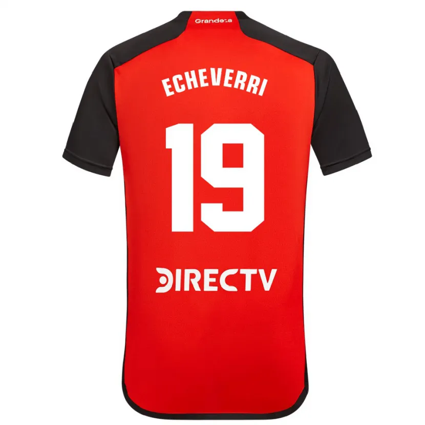 Danxen Kinder Claudio Echeverri #19 Rot Schwarz Weiß Auswärtstrikot Trikot 2024/25 T-Shirt Schweiz