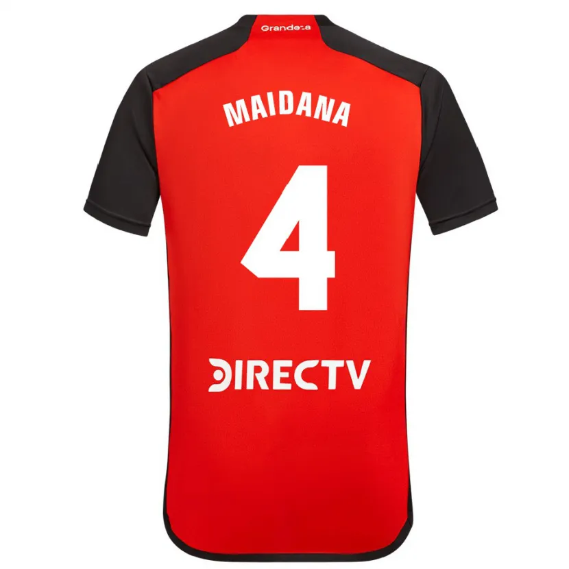 Danxen Kinder Jonatan Maidana #4 Rot Schwarz Weiß Auswärtstrikot Trikot 2024/25 T-Shirt Schweiz