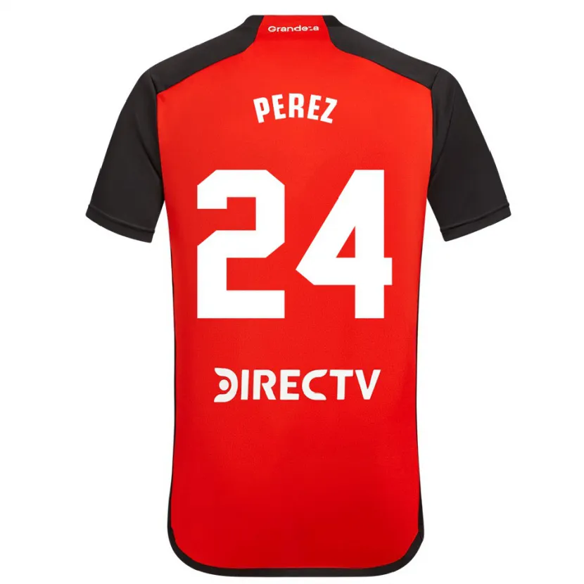 Danxen Kinder Enzo Pérez #24 Rot Schwarz Weiß Auswärtstrikot Trikot 2024/25 T-Shirt Schweiz