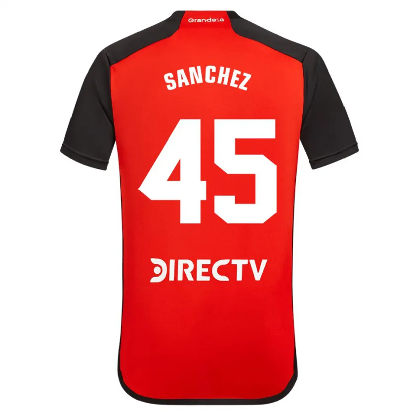 Danxen Kinder Sebastián Sánchez #45 Rot Schwarz Weiß Auswärtstrikot Trikot 2024/25 T-Shirt Schweiz