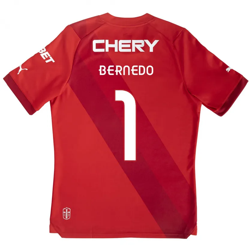 Danxen Kinder Vicente Bernedo #1 Rot-Weiss Auswärtstrikot Trikot 2024/25 T-Shirt Schweiz