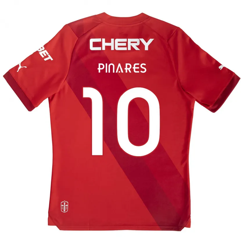 Danxen Kinder César Pinares #10 Rot-Weiss Auswärtstrikot Trikot 2024/25 T-Shirt Schweiz