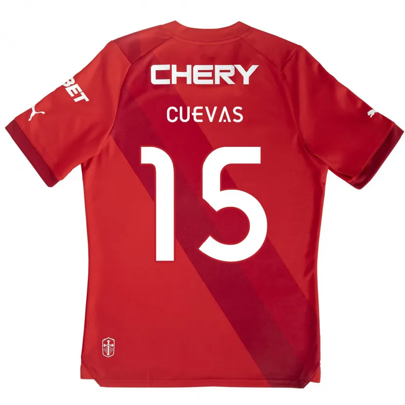 Danxen Kinder Cristian Cuevas #15 Rot-Weiss Auswärtstrikot Trikot 2024/25 T-Shirt Schweiz