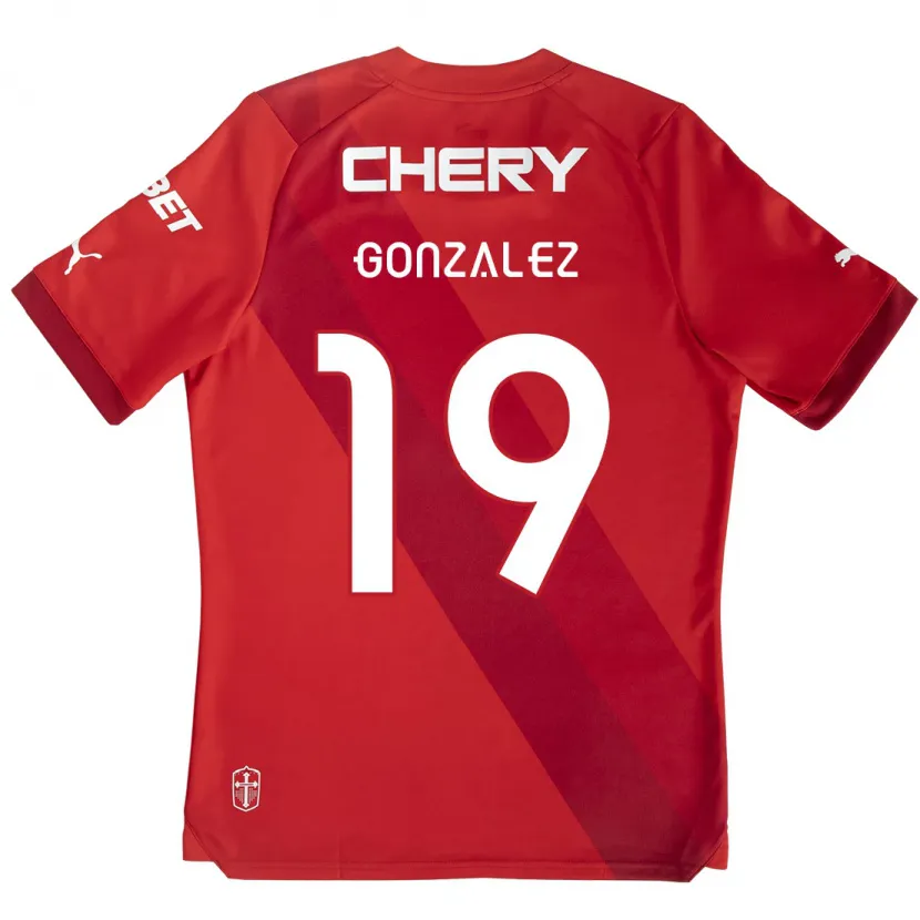 Danxen Kinder Bryan González #19 Rot-Weiss Auswärtstrikot Trikot 2024/25 T-Shirt Schweiz