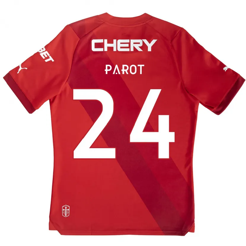 Danxen Kinder Alfonso Parot #24 Rot-Weiss Auswärtstrikot Trikot 2024/25 T-Shirt Schweiz