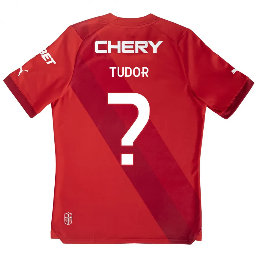 Danxen Kinder Milan Tudor #0 Rot-Weiss Auswärtstrikot Trikot 2024/25 T-Shirt Schweiz